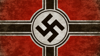 Red black background circle stripe 2 - symbol free wallpaper