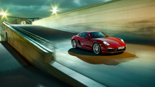 Red sports car night highway - a highway free wallpaper
