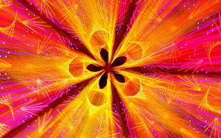 Colorful starburst black center generative - a colorful abstract background free wallpaper