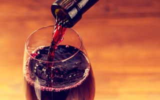 Wine pouring glass bottle wooden - a wine glass free wallpaper