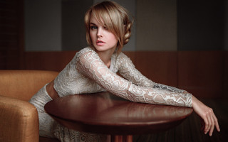 Woman lace dress artnouveau portrait - art nouveau free wallpaper