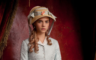 Woman white dress hat braid - a red room free wallpaper