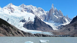 Mountain range glacier lake sky - emiliano ponzi free wallpaper