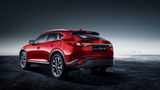 Red mazda cx5 night city - a dark area free wallpaper