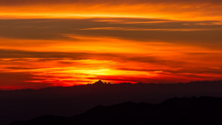 Sunset plane mountain clouds dusk - murata range free wallpaper
