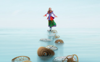 Alice gears water magic illustration - gear free wallpaper for desktop