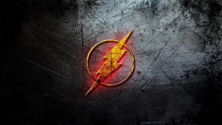 Flash logo red arrow night - a red light in the middle of it free wallpaper