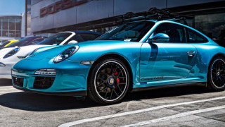 Blue porsche parking lot synchromism - other car free wallpaper