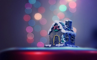 Small house icing decorated bow - a small house free wallpaper