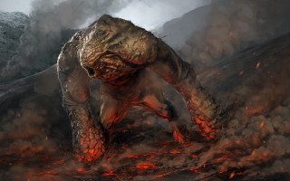 Giant fire dragon magic battle - ed binkley free wallpaper