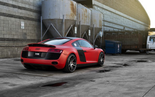 Red sports car building truck - derf free wallpaper