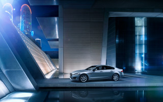 Silver car building ramp ferriswheel - a ferris free wallpaper for desktop