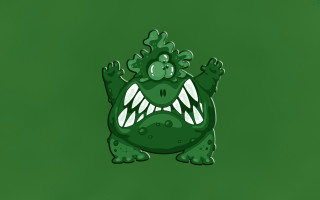 Green monster big mouth bigrin - ed roth free wallpaper