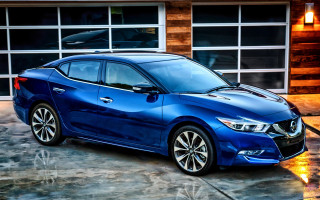 Blue car garage fire hydrant - a garage door free wallpaper