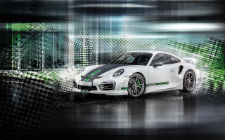 White green car dark room - pearlescent free wallpaper