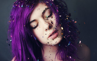 Purple hair sprinkles portrait artist - purple hair free wallpaper