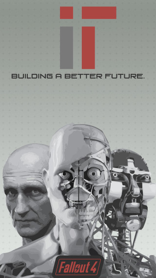 Robot man poster head words - free sci-fi wallpaper for mobile