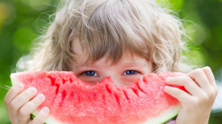 Little girl watermelon smile summer - little free wallpaper