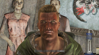 Weird face man painting woman - a weird face free wallpaper