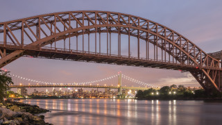 Bridge river city night lights 21 - christo free wallpaper