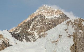 Mountain snow peak blue sky - free mountains wallpaper