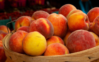 Peach basket marketplace summer vibrant - boetius adamsz bolswert free wallpaper