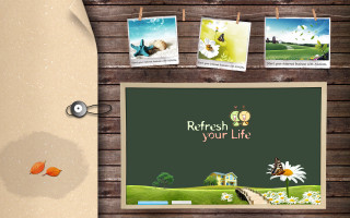 Chalkboard bird flowers clothesline lycoart - a clothes line free wallpaper