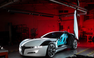 Blue door car red garage - xf iq4 free wallpaper