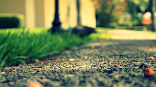 Small balls road house lawn - concrete art free wallpaper