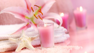 Candle towels flowers starfish blurry - the table free wallpaper