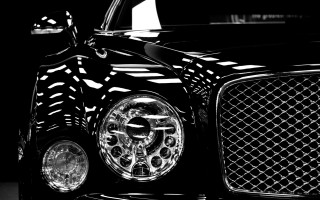 Black white car chrome skull - photo of a car free wallpaper