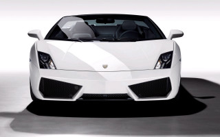 White sports car studio photo 2 - a white floor free wallpaper