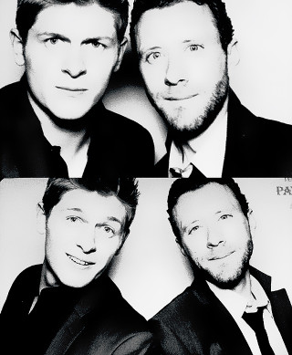 Black white three men suits - perfect face free wallpaper for mobile