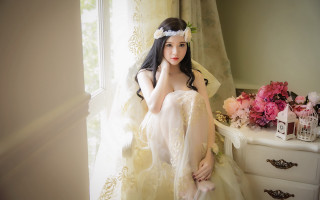 Gothic bride wedding dress flower - a woman in a wedding dress free wallpaper