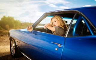 Woman bluecar driver cigarette beach - carey morris free wallpaper for desktop