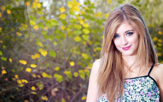 Woman long hair yellow flowers 2 - arabella rankin free wallpaper for desktop