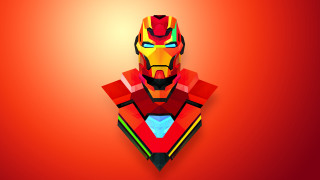 Robot stylized red yellow glowing - yellow background free wallpaper
