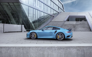 Blue porsche sports car glass - synchromism free wallpaper for desktop