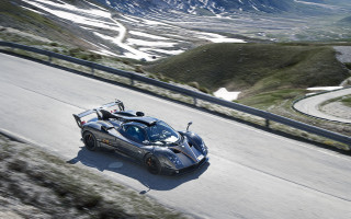 Car road mountain roadsign superflat - the side of the road free wallpaper for desktop