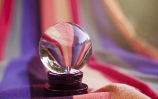 Glass ball wooden stand colorful - a glass ball free wallpaper