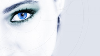 Eve rider blue eyes abstract - circle free wallpaper for desktop