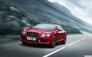 Red bentley car driving mountain - a.d.m. cooper free wallpaper for desktop
