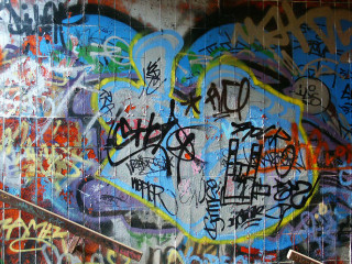 Graffiti wall staircase background image - graffiti free wallpaper for desktop