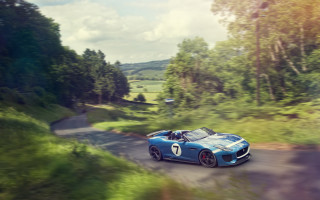 Blue sports car woods road 2 - the front of its free wallpaper for desktop
