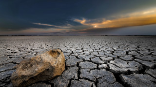 Rock drygrass cloudy sunset mountain - a dry grass free wallpaper for desktop