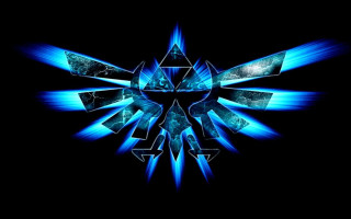 Blue black abstract bird star - cinematic composition free wallpaper