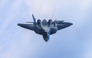 Fighter jet blue sky clouds 31 - vector free wallpaper