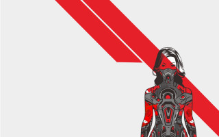 Futuristic woman cyberpunk arc flag - arrow free wallpaper for desktop