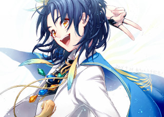 Woman long black hair blue - egyptian art free wallpaper