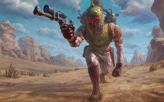 Desert male helmet gun sky - a gun and a gun free wallpaper for desktop